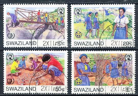 SWAZILAND   1985   -  Girl Guide Movement  FULL  SET    -    FINE  CTO  USED