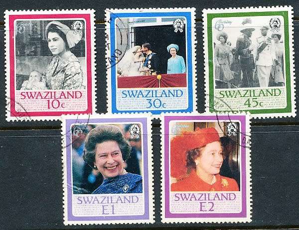 SWAZILAND   1986   - Queen Elizabeth II   FULL SET -    FINE  CTO USED