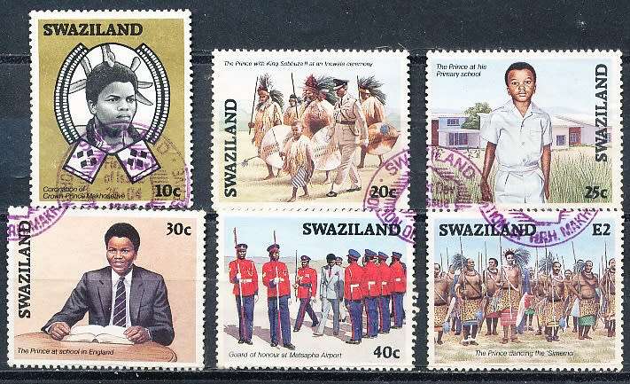 SWAZILAND   1986   -  Coronation of King Mswati III   FULL SET -    FINE  CTO USED