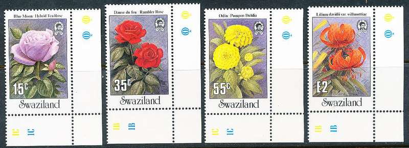 SWAZILAND   1987   - Garden Flowers  FULL SET -    FINE  MINT