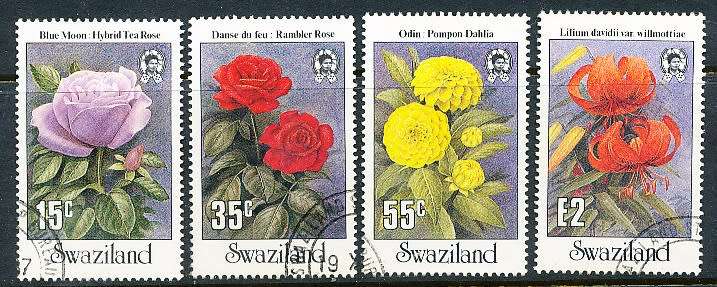 SWAZILAND   1987   -  Garden Flowers  FULL SET -    FINE  CTO USED
