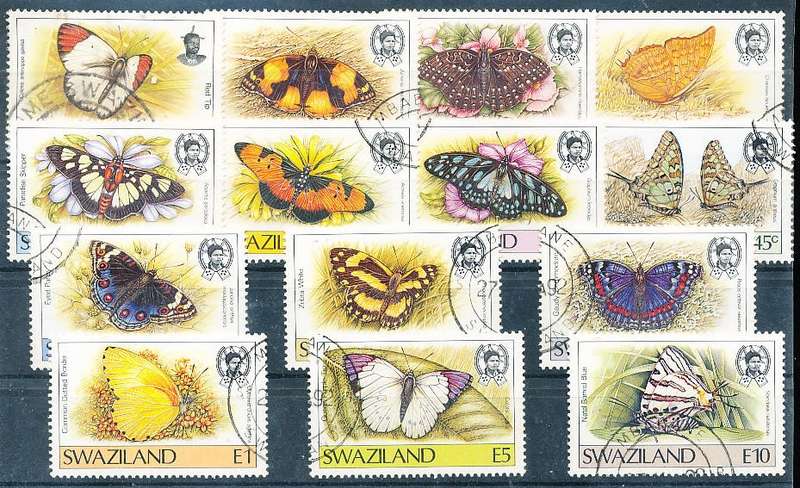 SWAZILAND   1987   -  Butterflies  FULL SET -    FINE  USED