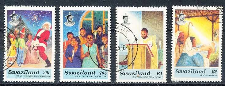 SWAZILAND   1991   -   Christmas   FULL  SET -    FINE  CTO  USED
