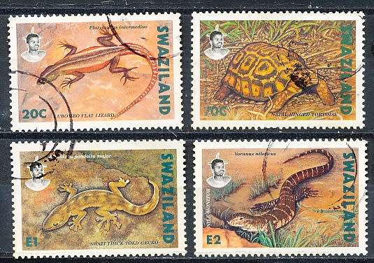 SWAZILAND   1992   -   Reptiles   FULL  SET -    FINE   USED