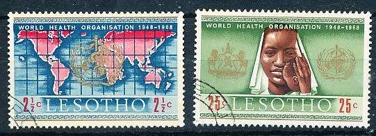 LESOTHO  1967 -    World Health Organization  FULL  SET      -  FINE   USED