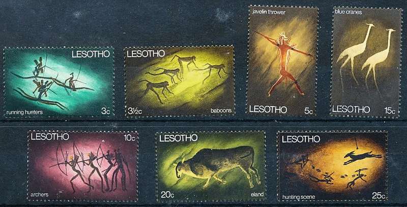 LESOTHO  1968 -    Rock Paintings    FULL  SET     - MINT