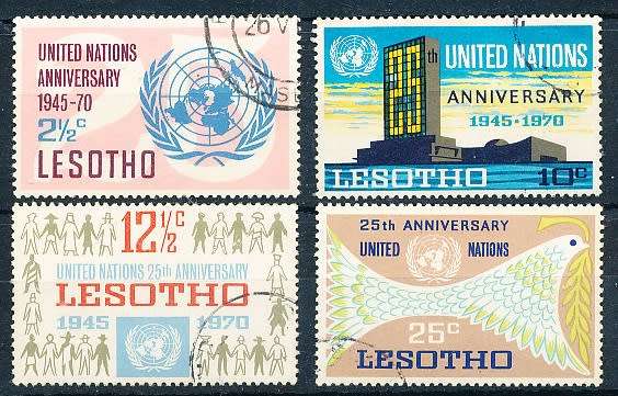 LESOTHO  1970 -    United Nations   FULL  SET     -  FINE   USED