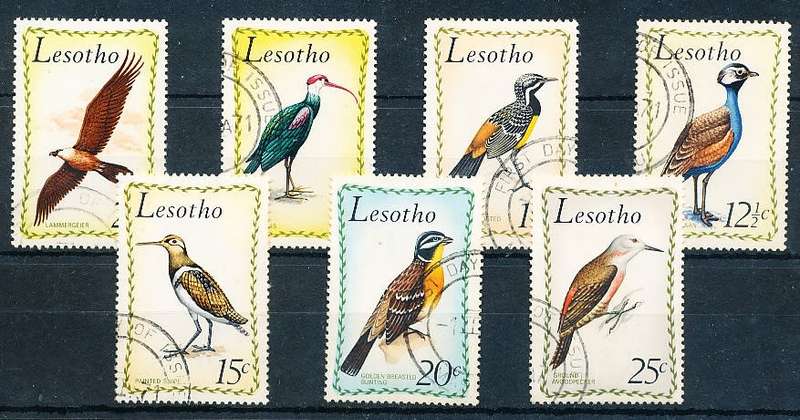 LESOTHO  1971 -    Birds   FULL  SET     -    FINE  CTO USED