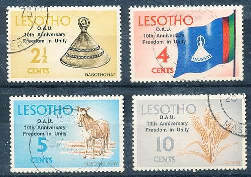 LESOTHO  1973 -   Anniversary of O.A.U.   FULL SET   -    FINE   USED