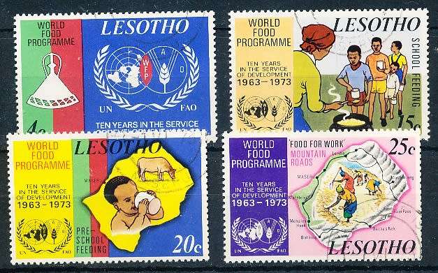 LESOTHO  1973 -    World Food Programme   FULL SET   -    FINE   CTO  USED