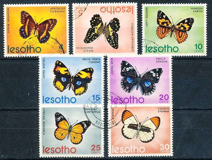 LESOTHO  1973 -    Butterflies   FULL SET   -    FINE  CTO  USED