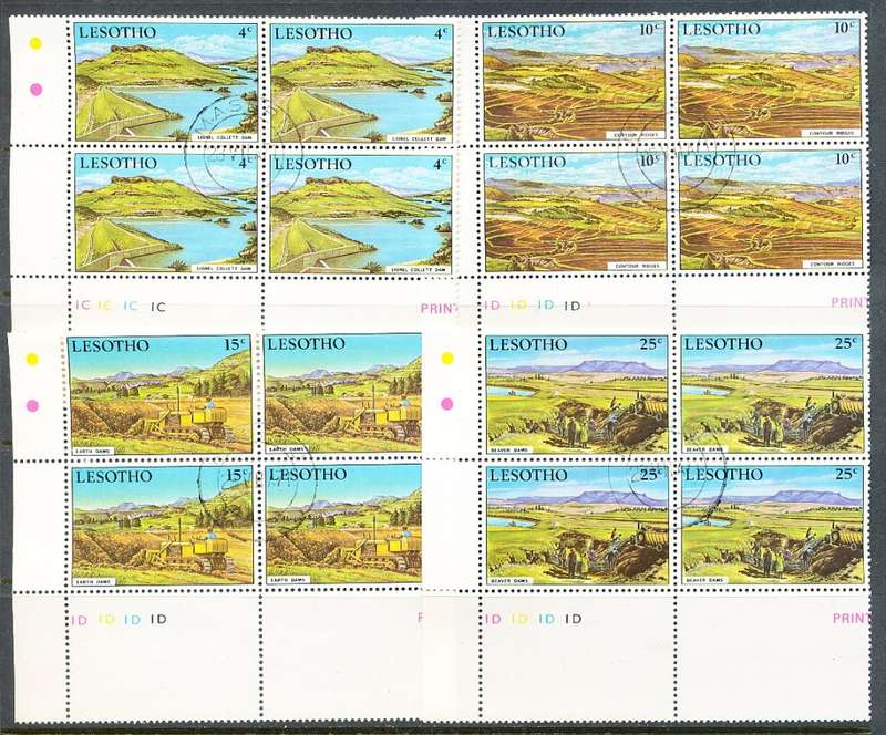 LESOTHO  1971 -    Environmental Protection   CONTROL BLOCKS      -    FINE  CTO USED
