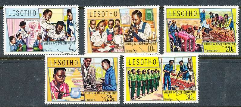 LESOTHO  1974 -    Youth and Development   FULL SET   -    FINE  CTO USED