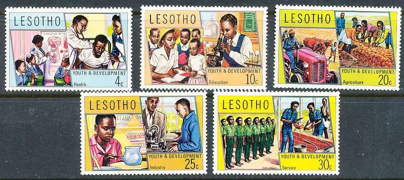 LESOTHO  1974 -    Youth and Development   FULL SET   -    FINE  MINT