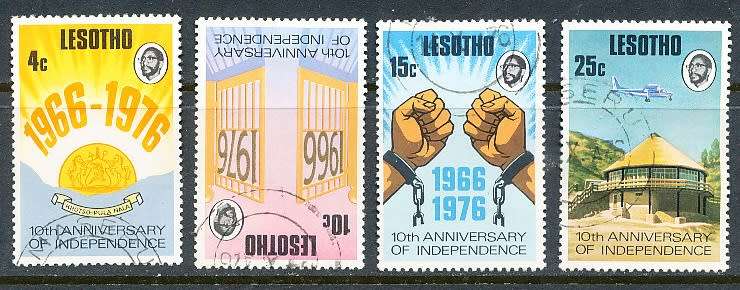 LESOTHO  1976 -     Anniversary of lndependence   FULL SET   -    FINE CTO USED