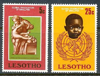 LESOTHO  1978 -   Eradication of Smallpox  FULL SET   -   FINE  MINT