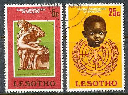 LESOTHO  1978 -   Eradication of Smallpox  FULL SET   -   FINE  CTO USED
