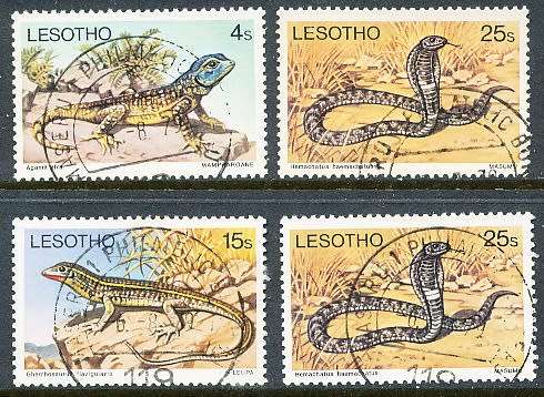 LESOTHO  1979 -   Reptiles    FULL SET   -   FINE  CTO USED