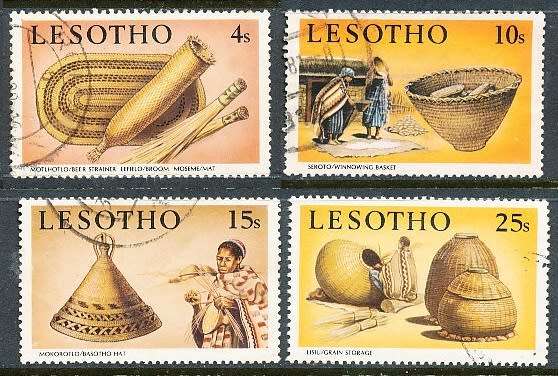 LESOTHO  1980 -    Straw-braiding  FULL SET   -   FINE   USED