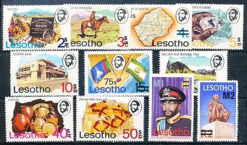 LESOTHO  1980 -    Previous Issues Surcharged    SET   -   FINE  MINT