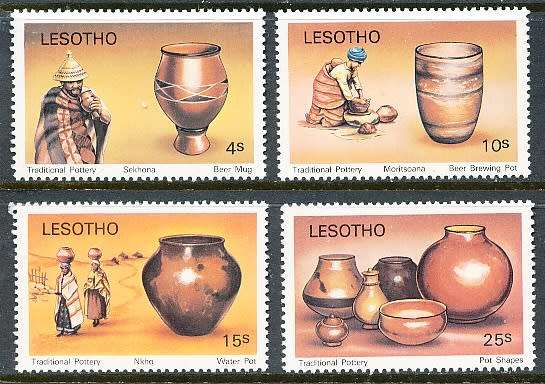 LESOTHO  1980 -    Traditional Pottery  FULL SET   -   FINE  MINT