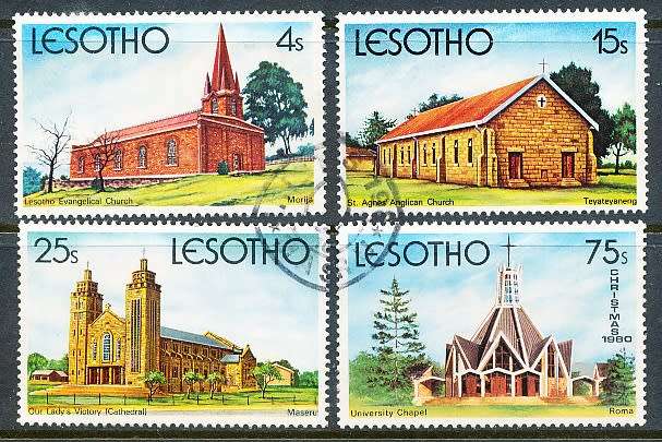 LESOTHO  1980 -    Christmas  FULL SET   -   FINE  CTO USED