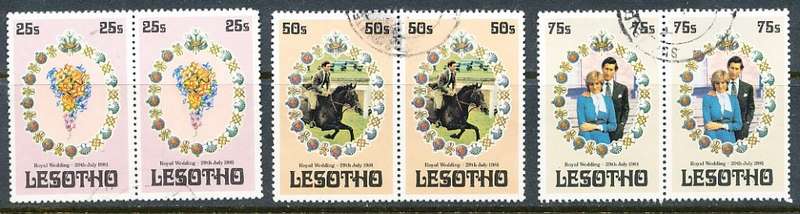 LESOTHO  1981 -   Charles and Diana   FULL SET   -   FINE   USED PAIRS