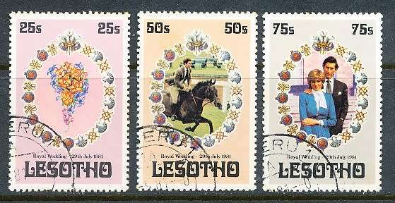 LESOTHO  1981 -   Charles and Diana   FULL SET   -   FINE  CTO  USED