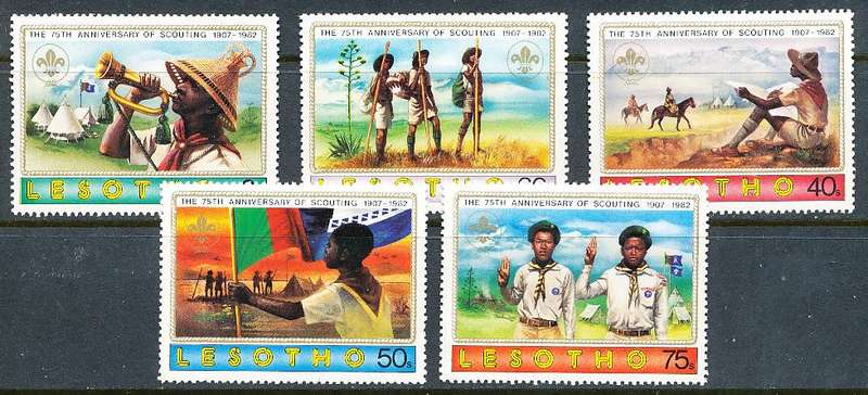 LESOTHO  1982 -    Boy Scout Movement   FULL SET   -   FINE   MINT