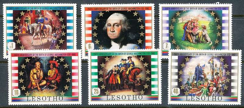 LESOTHO  1982 -   George Washington,   FULL  SET   -   FINE  MINT