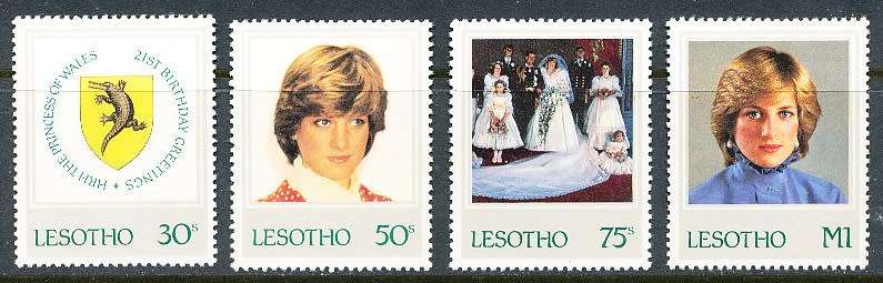 LESOTHO  1982 -   Princess Diana  FULL  SET   -   FINE  MINT