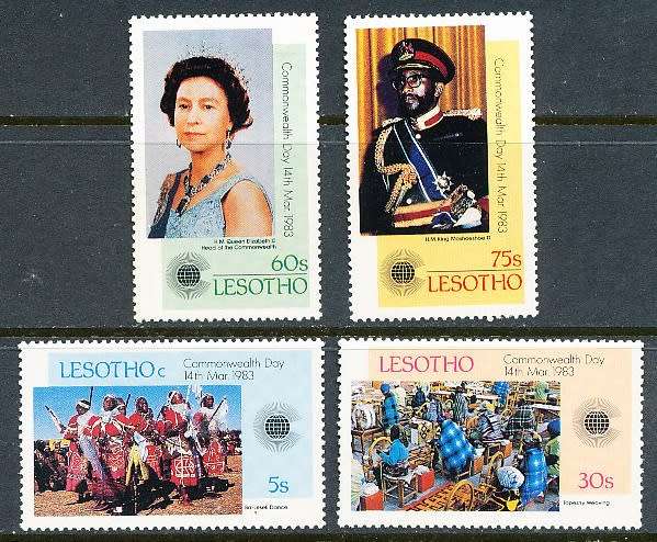 LESOTHO  1983 -     Commonwealth Day   FULL  SET   -   FINE  MINT