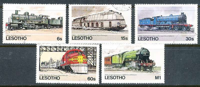 LESOTHO  1984 -     Railways of the World   SET   -   FINE  USED