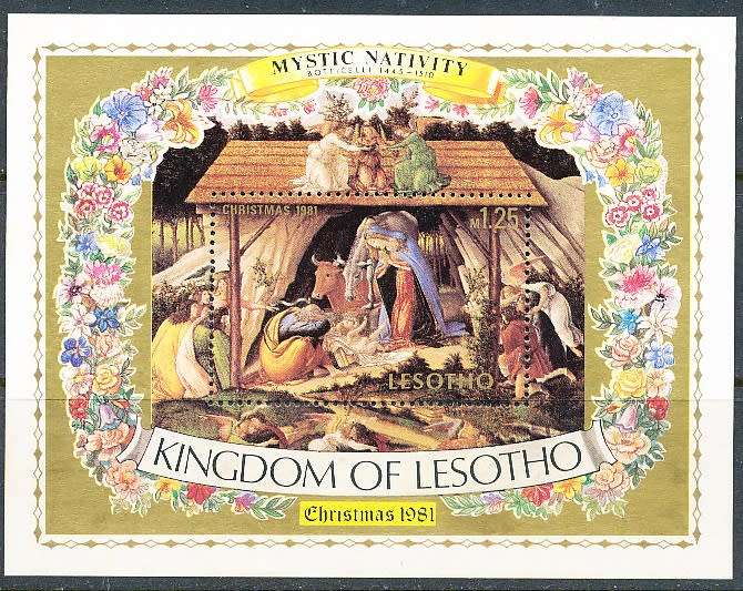 LESOTHO  1981 -   Christmas   MINI-SHEET  -   FINE  MINT