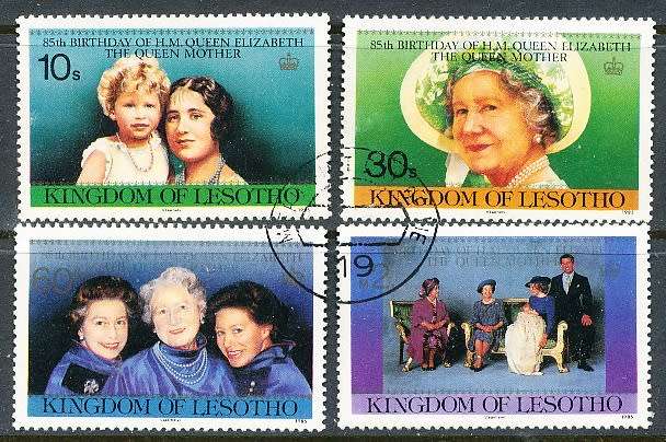LESOTHO  1985 -      Queen Mother   FULL SET     -   FINE CTO USED