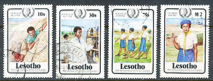 LESOTHO  1985 -   Girl Scout Movement   FULL SET     -   FINE    USED
