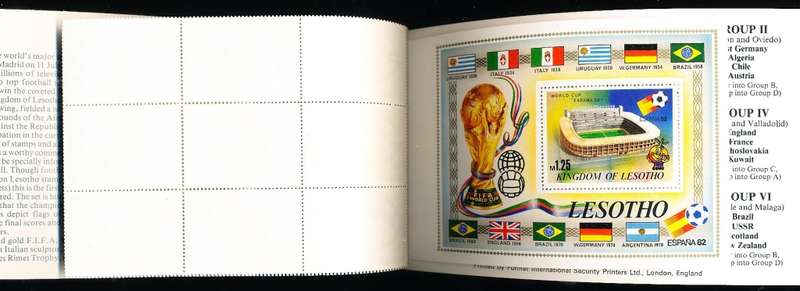 LESOTHO  1982 -   Football World Cup - Spain  COMPLETE  BOOKLET   -   FINE   MINT