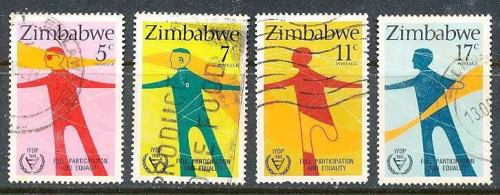 ZIMBABWE 1981  -  Year of Disabled Persons  FULL  SET  -  FINE    USED