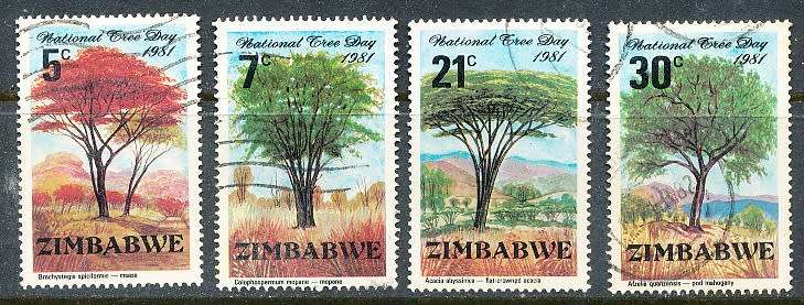 ZIMBABWE 1981  -  National Tree Day  FULL  SET   -  FINE  USED