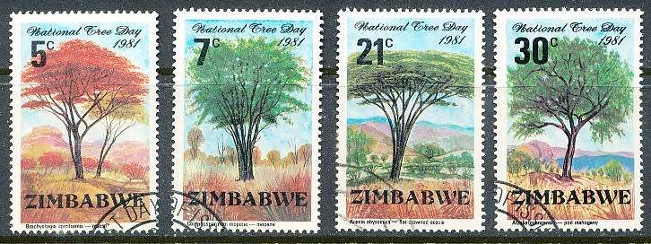 ZIMBABWE 1981  -  National Tree Day  FULL  SET   -  FINE  CTO  USED