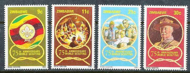 ZIMBABWE 1982  -   Boy Scout Movement  SET   -  FINE  MINT