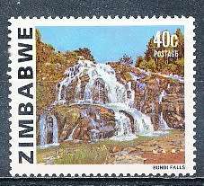 ZIMBABWE 1983  -    Waterfalls   40c  ADDITIONAL VALUE     -  FINE  MINT