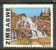 ZIMBABWE 1983  -    Waterfalls   40c  ADDITIONAL VALUE     -  FINE  USED