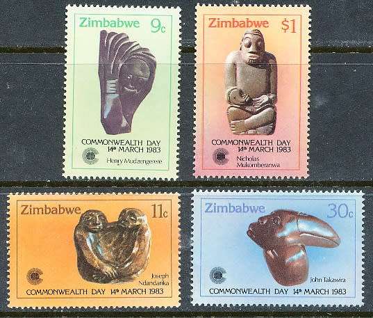 ZIMBABWE 1983  -    Sculptures  SET   -  FINE  MINT