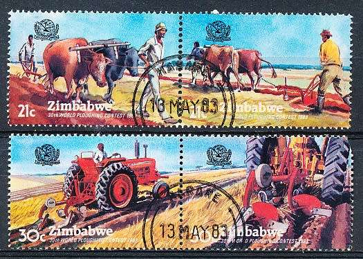 ZIMBABWE 1983  -  World Ploughing Contest   FULL SET  -  FINE CTO USED