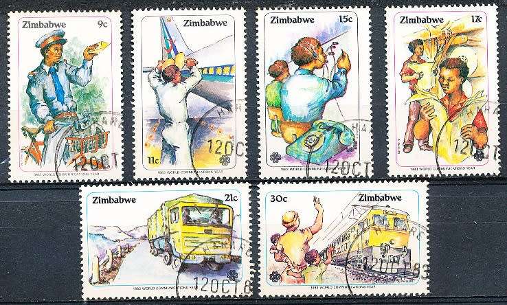 ZIMBABWE 1983  -  Communications Year   FULL SET  -  FINE CTO USED