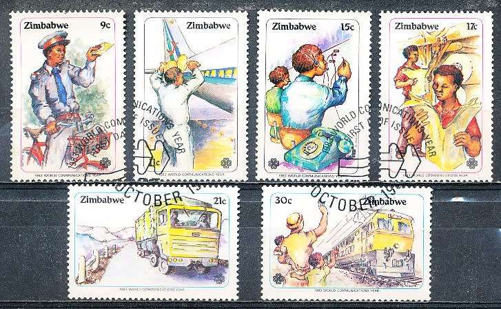ZIMBABWE 1983  -  Communications Year   FULL SET  -  FINE CTO USED