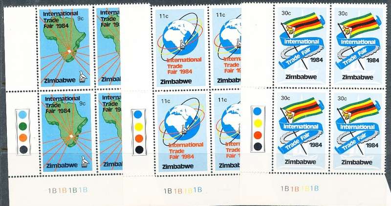 ZIMBABWE 1983  -   Trade Fair   CONTROLS  ` B`  BLOCK  -  FINE  MINT
