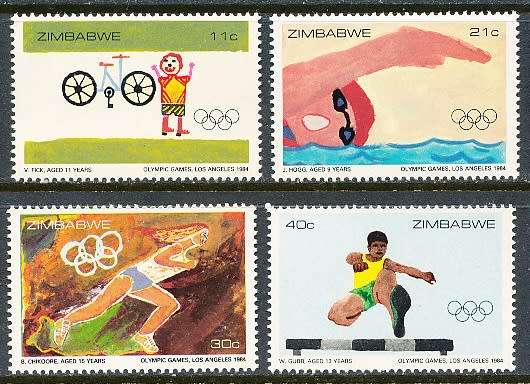 ZIMBABWE 1984  -  Olympic Games - Los Angeles, USA  FULL SET  -  FINE  MINT