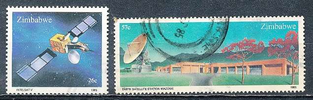ZIMBABWE 1985  -   Satellite Station -   FULL SET  -  FINE    USED